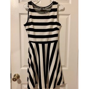 Black and white stripes dress